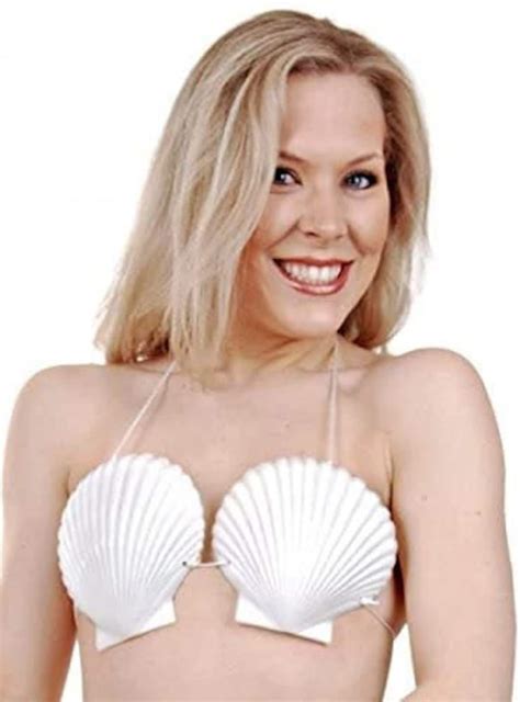 Shell Bra Costume Clam Luau Mermaid Bikini Top Plastic Laby Gags Sea Adult Mtv Etsy