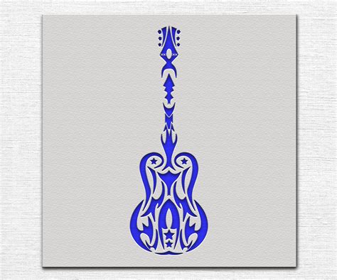 Guitar Stencil - Art and Wall Stencil - Stencil Giant