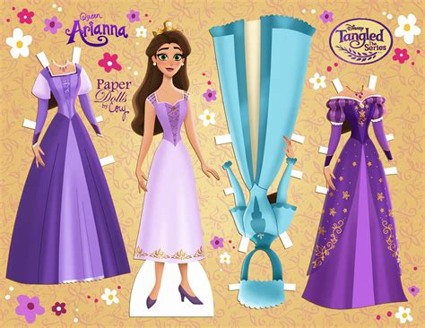 Paper doll of Queen Arianna of Corona - Rapunzel's mother - YouLoveIt.com