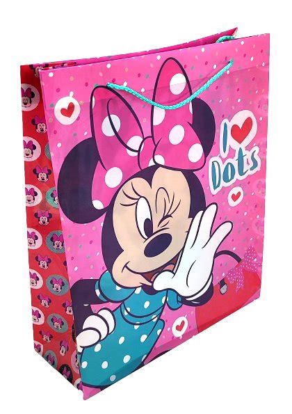 Torba prezentowa Myszka Minnie Dots 39 cm W O Przyjęcia i okazje w