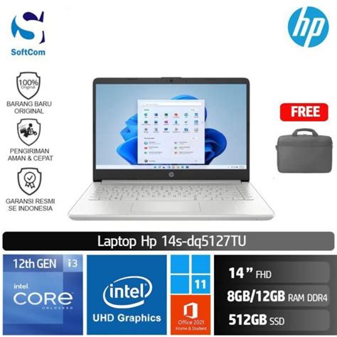 Hp 14s Dq5127tu Core I3 1215u8gb 12gb512gb Ssd14 Fhdwin 11 Home