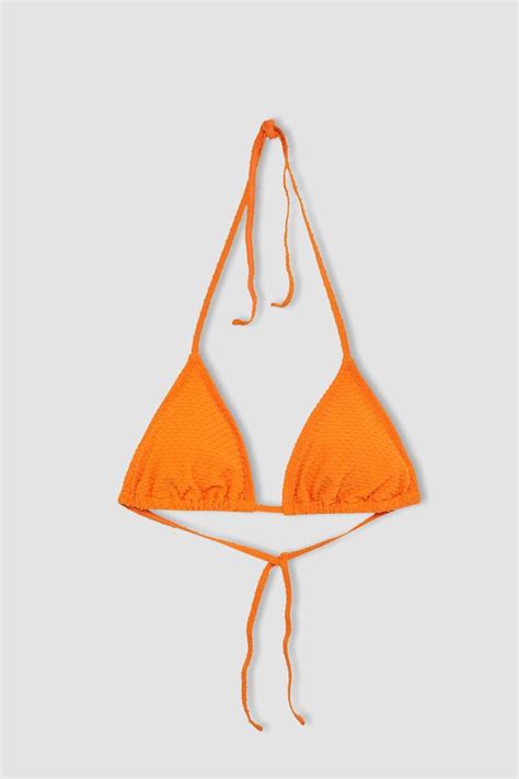 Turuncu Kadın Fall in Love Regular Fit Üçgen Bikini Üstü 3081727 DeFacto
