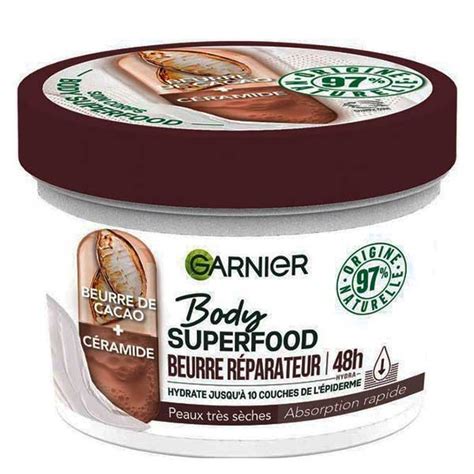 Garnier Body Superfood Beurre R Parateur Cacao C Ramide Ml Pas Cher