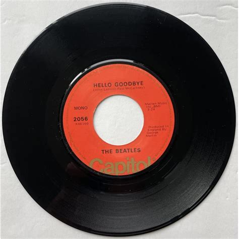 HELLO GOODBYE 7 Single Orange Capitol Beatle Memories