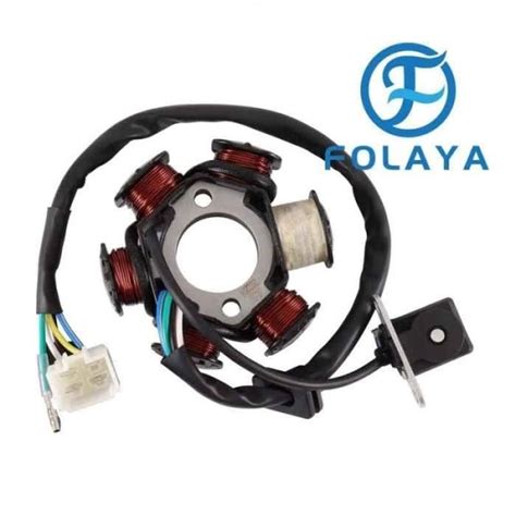 FOLAYA Stator D Allumage Magneto 6 Bobine 5 Fils Remplacement Pour GY6