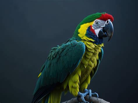 Premium AI Image Portrait Of Parrot In The Studio