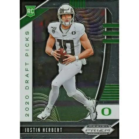 Nfl Panini Prizm Single Card Justin Herbert Rookie Toywiz