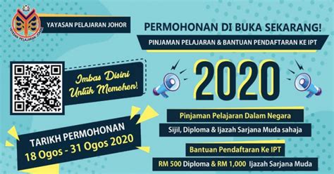 Permohonan Pinjaman Pelajaran Yayasan Pelajaran Johor Ke IPT Kini