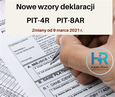 Nowe Wzory Deklaracji Podatkowych Hr Kadry I P Ace Szkolenia Dla Firm