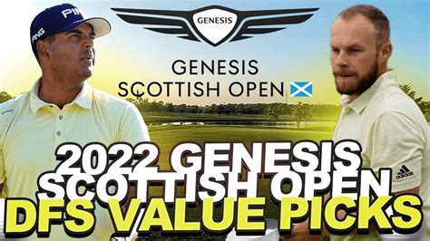 DFS Value Plays 2022 Genesis Scottish Open Top Draftkings Golf Plays