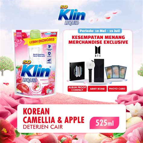 Jual Soklin Deterjen Cair Korean Camellia Apple Pouch Ml Shopee