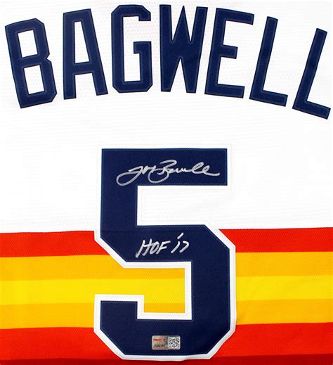 Jeff Bagwell Autographed Houston Astros Rainbow Replica Jersey