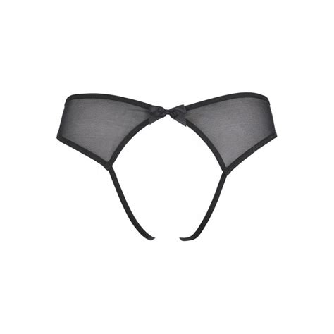 Lingerie Sexy Culotte Ouverture Noire En Dentelle V Axami Lingerie Couleur Noir Taille