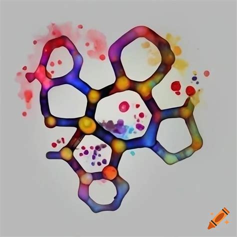 Watercolor Representation Of Organic Chemistry Molecule On Craiyon