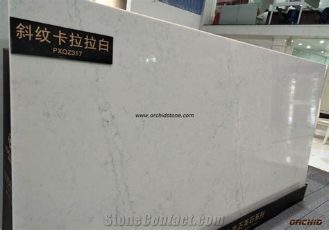 Carrara Bianca Quartz Stone Engineered Stone Slabs From China