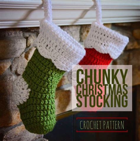 Crochet Christmas Stockings Chunky Christmas Stocking