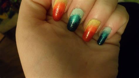 Fire And Ice Themed Nails Couture