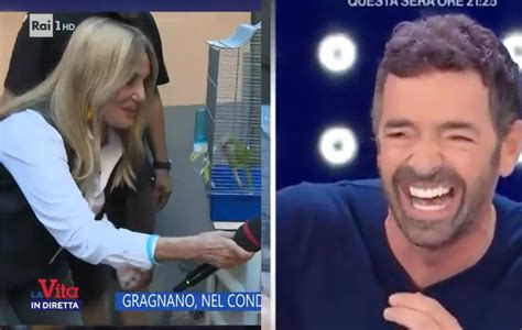 L Inviata De La Vita In Diretta Morsa Da Un Pappagallo Alberto Matano