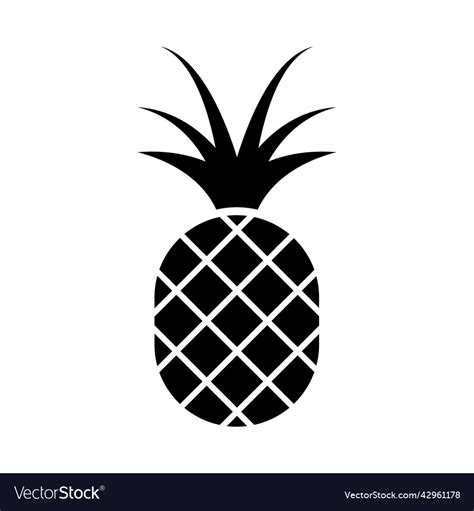 Pineapple Icon Isolated On White Background Vector Image