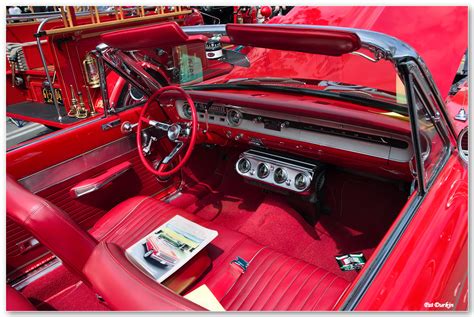 1964 Ford Falcon Futura convertible - red with top down - interior - Ford Products - Antique ...