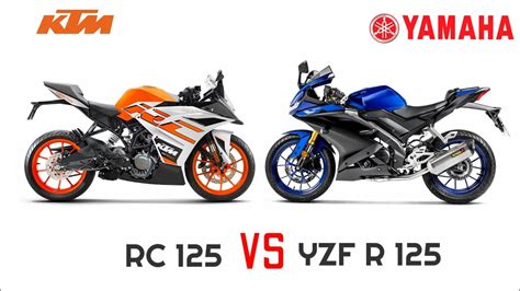 KTM RC 125 VS YAMAHA YZF R125 DETAILED COMPARISON MILEAGE TOP SPEED