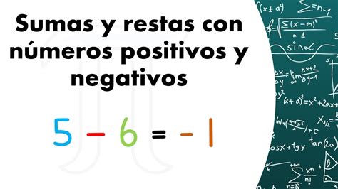 Suma Y Resta Con Enteros Positivos Y Negativos Primero De Secundaria