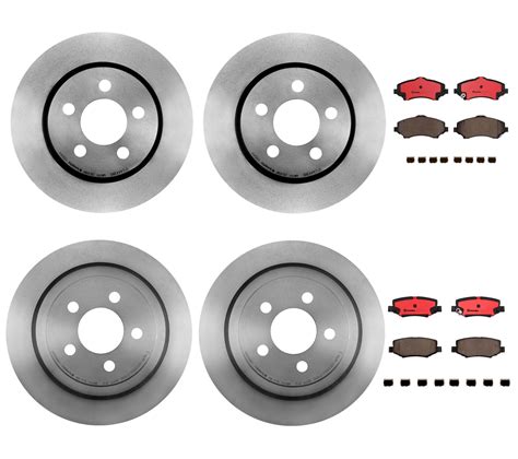 Disc Brake Pad And Rotor Kit Front And Rear 302mm 316mm Ceramic