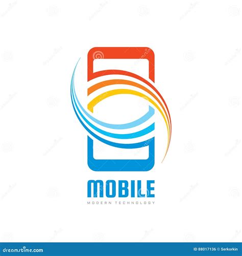 Mobile Phone Vector Logo Template Concept Illustration Smartphone