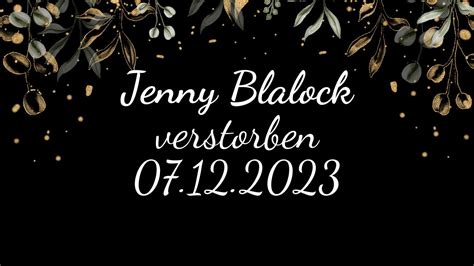 Jenny Blalock Verstorben 07 12 2023 YouTube