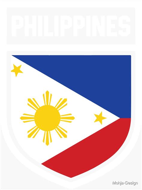 Philippines National Flag In Coat Of Arms Sticker For Sale By Mohja Design Redbubble