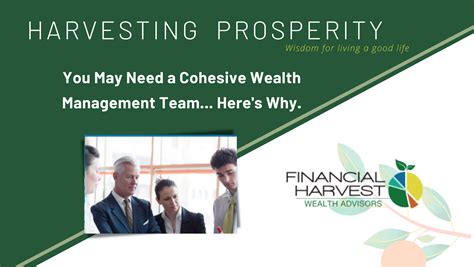 You May Need A Cohesive Wealth Management Team Heres Why