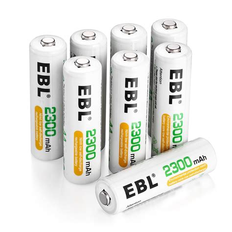 Buy EBL 8 Pack AA Battery 2300mAh Ni MH Rechargeable Batteries Online