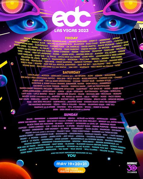 Edc Las Vegas Lineup Announced Oz Edm Electronic Dance Music