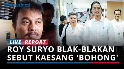 BLAK BLAKAN Roy Suryo Sebut Kaesang Bohong Soal Nebeng Jet Pribadi