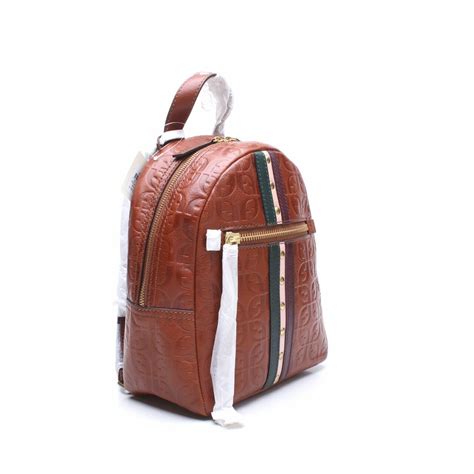 Tas Backpack Fossil Megan Backpack Brown Multi Tinkerlust