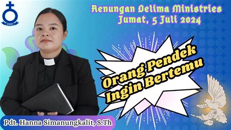 Renungan Delima Lukas Jumat Juli Youtube