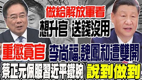 重懲貪官 李尚福魏鳳和雙開 蔡正元佩服習近平鐵腕手段 說到做到 Youtube