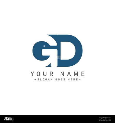 Minimal Business Logo For Alphabet Gd Initial Letter G And D Logo