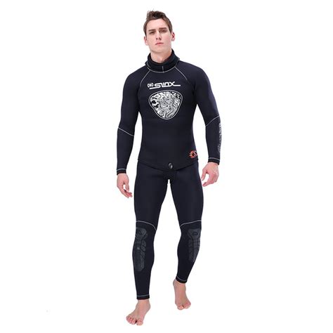 SLINX 5MM Neoprene Men Winter Warm Diving Suit Tops Pants Anti UV