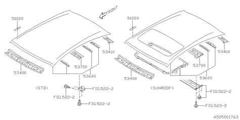 Subaru Legacy Roof Panel Complete SEDAN Panel Used For 53600AN00A9P