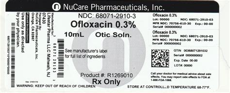 Ofloxacin Otic Solution 03 Sterile Rx Only