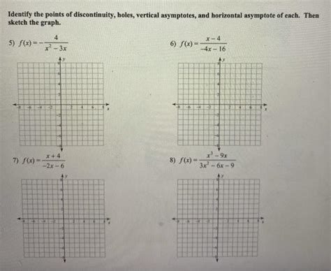 Solved Identify The Points Of Discontinuity Holes Vertical