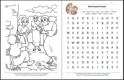 Jesus Heals The Blind Man Coloring Page