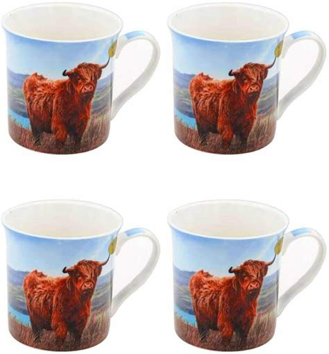 Set Of Highland Cow Mugs By Leonardo Collection