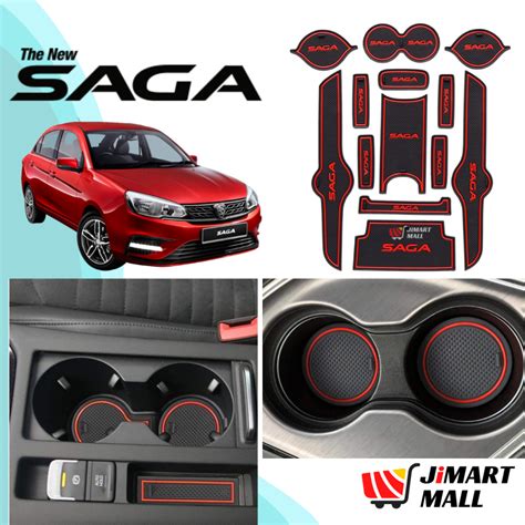 PROTON SAGA NEW 2016 INTERIOR SLOT MAT Protector Car Carpet Storage