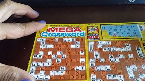 SCRATCHER VIDEO WINNER ON MEGA CROSSWORD YouTube