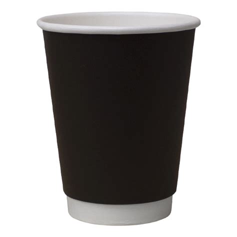 Oz Black Double Wall Cups Elpack Packaging Solutions