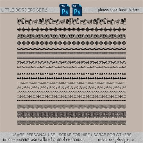 freebie: little borders photoshop brushes set 2 – HG Designs