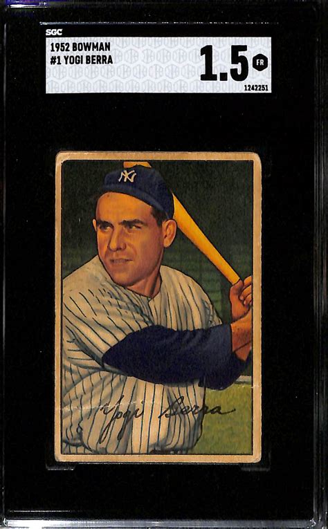 Lot Detail Yogi Berra Graded Lot 1952 Topps 191 SGC 3 1952 Bowman