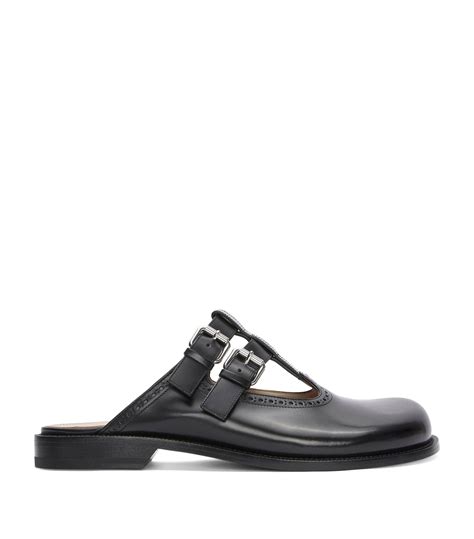 Loewe Leather Campo Mary Jane Mules In Black For Men Lyst